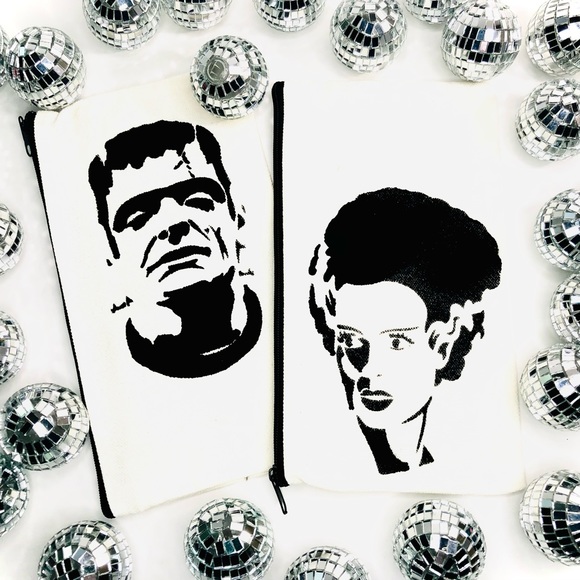 🖤Bride of Frankenstein/ Frankenstein Double Sided, Handprinted Multi-use Bags🖤 - Picture 3 of 3